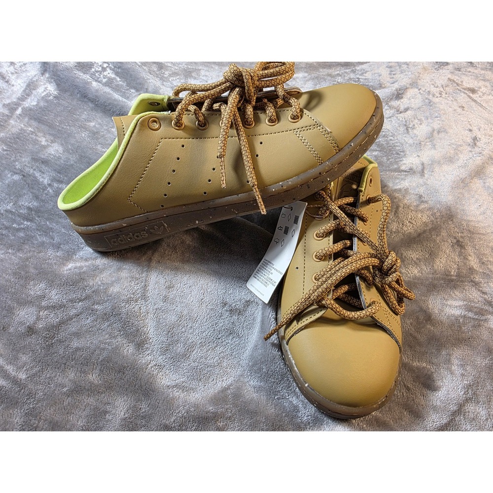 Adidas Stan Smith Mule Men 6.5/ Women's 7.5 Tan GY9666 Slip On‎ Sneakers NWOB